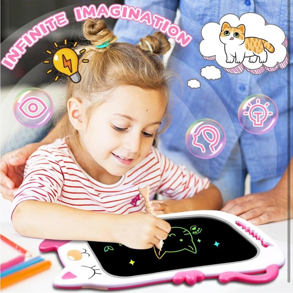 GJZZ Drawing Doodle Board 10 inch..LCD pink/white..(NWT) - Picture 4 of 5